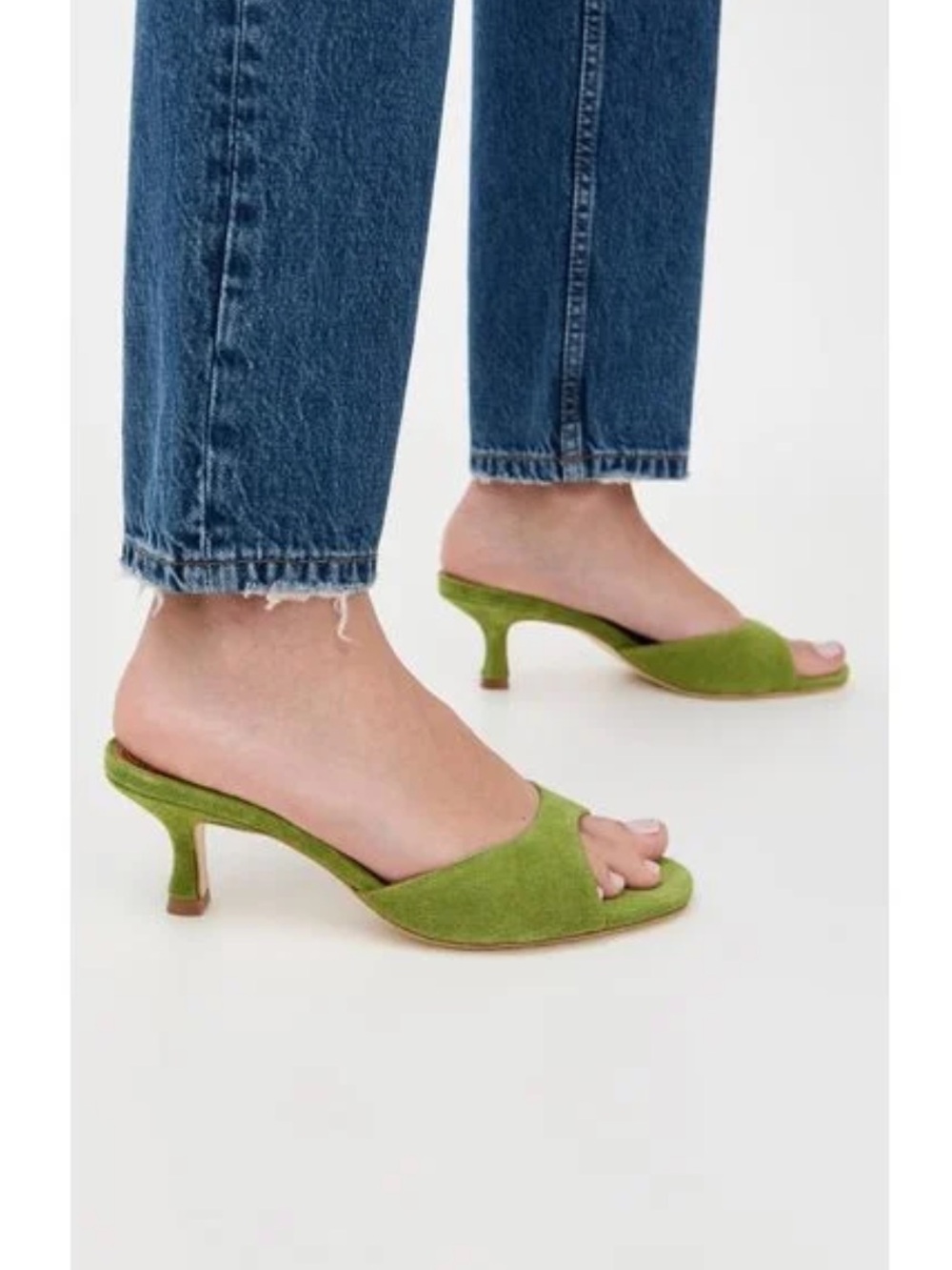 STAUD Brigitte Mules Meadow Suede